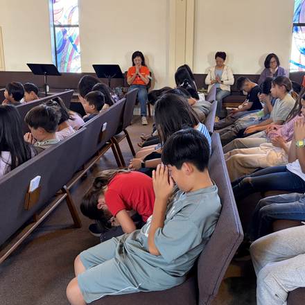 Concordia Chinese School students at monthly chapel