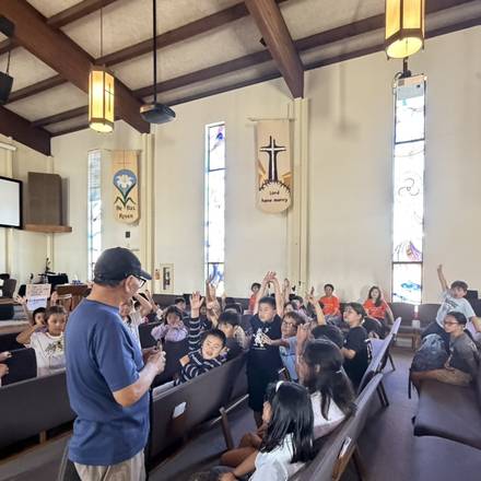 Concordia Chinese School students at monthly chapel