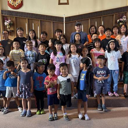 Concordia Chinese School students at monthly chapel