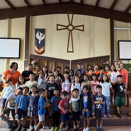 Concordia Chinese School students at monthly chapel