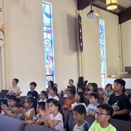 Concordia Chinese School students at monthly chapel