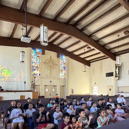 Concordia Chinese School students at monthly chapel