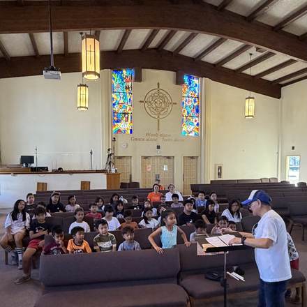 Concordia Chinese School students at monthly chapel