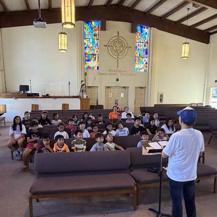 Concordia Chinese School students at monthly chapel