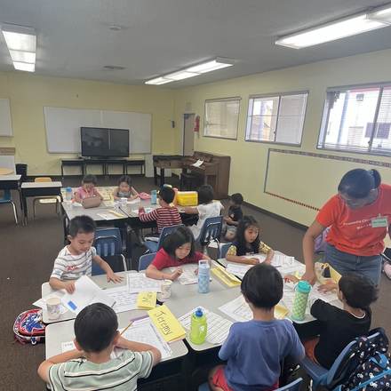 Concordia Chinese School students in Chinese language class