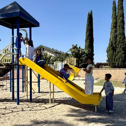 Concordia Chinese School students playing on the playground