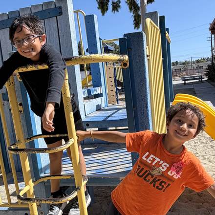 Concordia Chinese School students playing on the playground