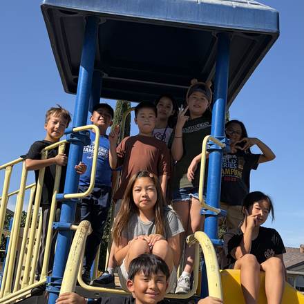 Concordia Chinese School students playing on the playground